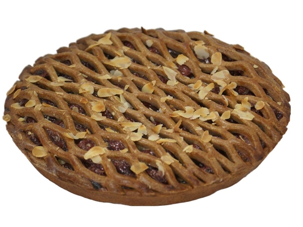 Middel speculaas kersen vlaai